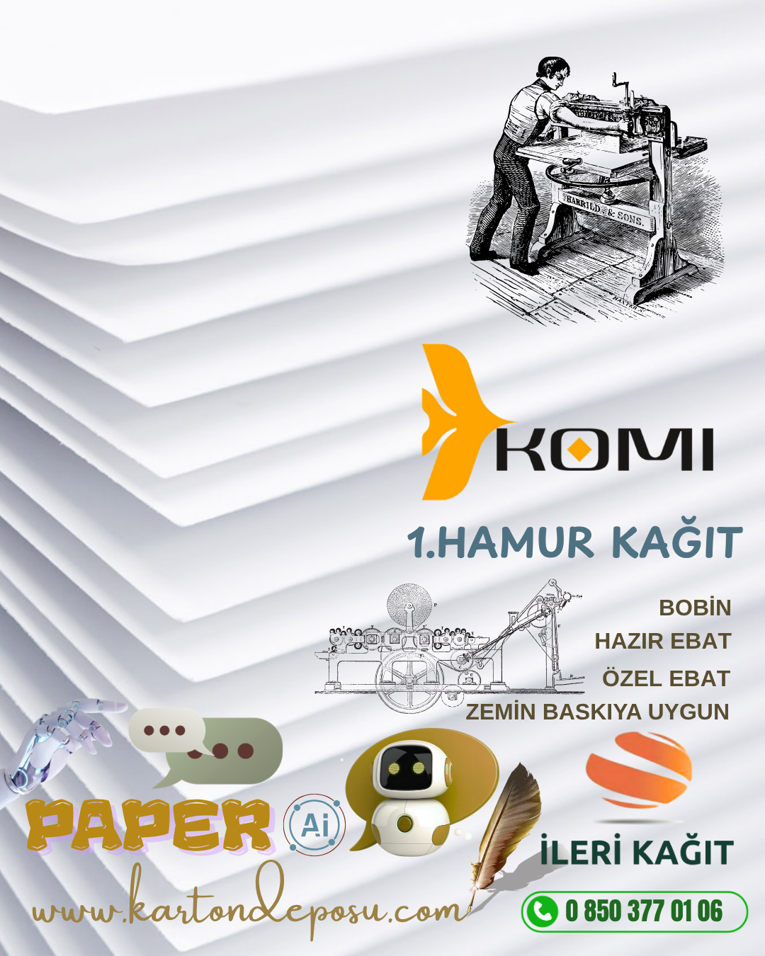 KOMİ OFSET 1. HAMUR 80 GR